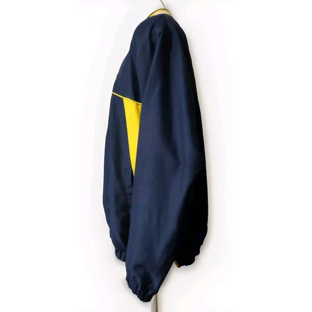 58 Sports Michigan Wolverines Windbreaker XL Mens Go Blue Pullover Navy Yellow M